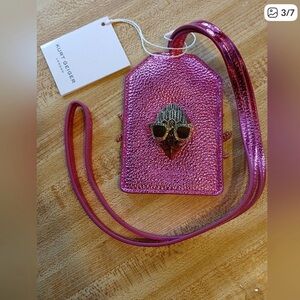 Kurt Geiger Metallic Fuchsia Glitter Lanyard with Eagle Sunglasses